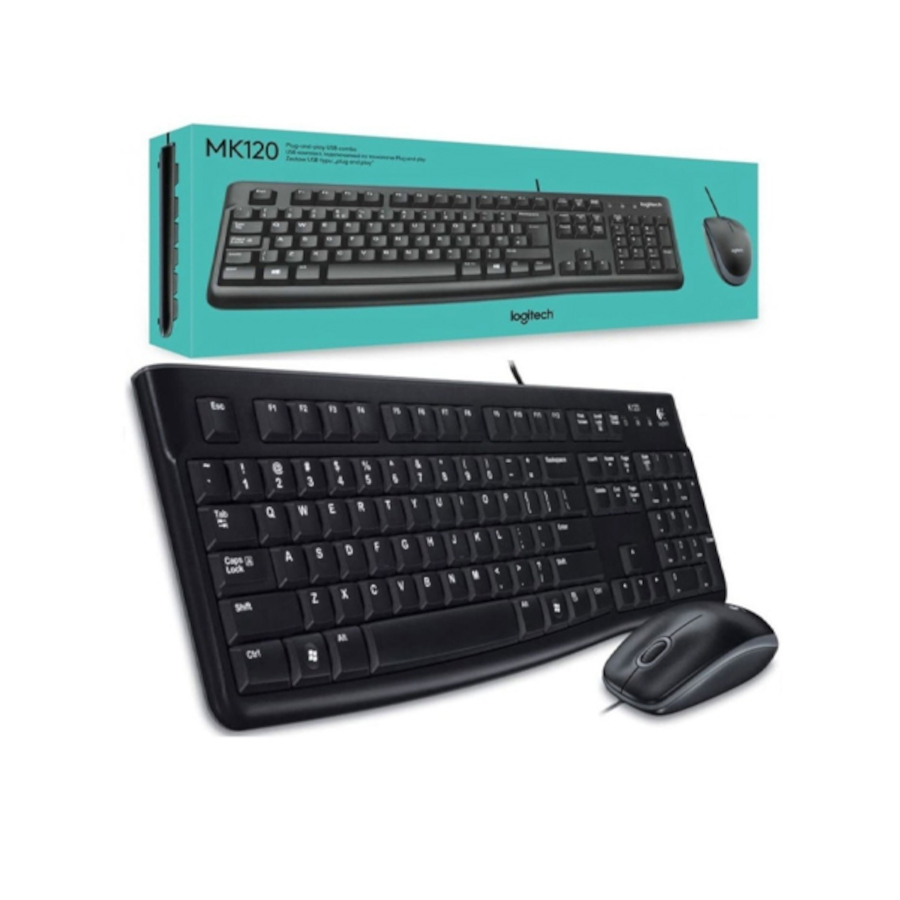 LOGITECH MK120 WIRED KEYBOARD AND MOUSE COMBO