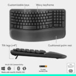 Logitech Wave Keys and Lift Combo Wireless and Bluetooth Keyboard and Mouse Combo - Image 4