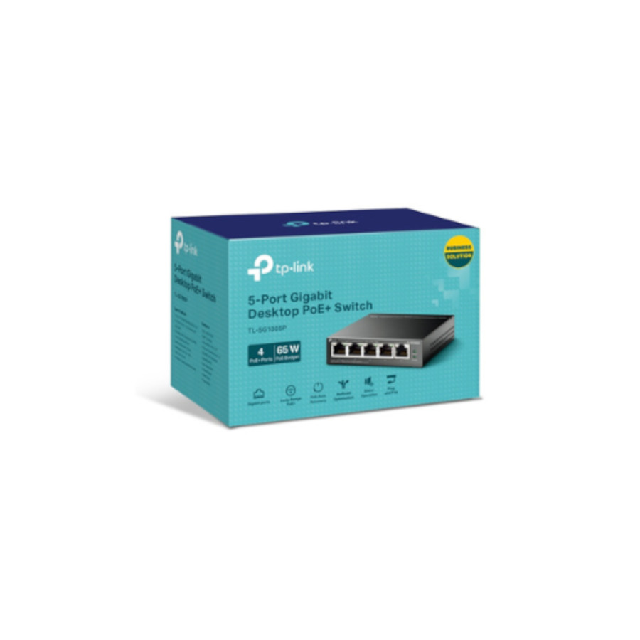 download (1) TP-Link 5-Port Gigabit Desktop Switch with 4-Port PoE - TL-SG1005P